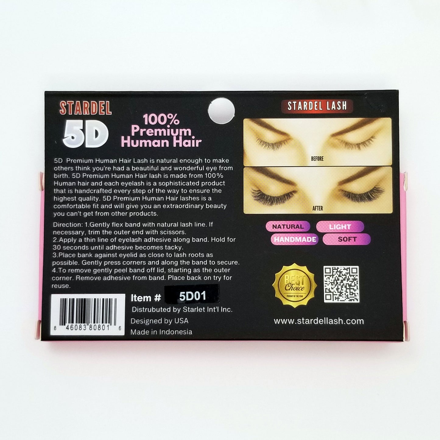 5D Premium Human Hair Lash #5D 01