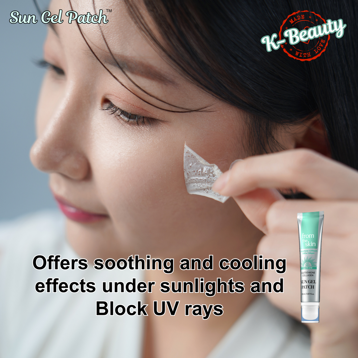 Glutathione Collagen SUN GEL PATCH – Buy 5 Get 1 Free (6-Pack)