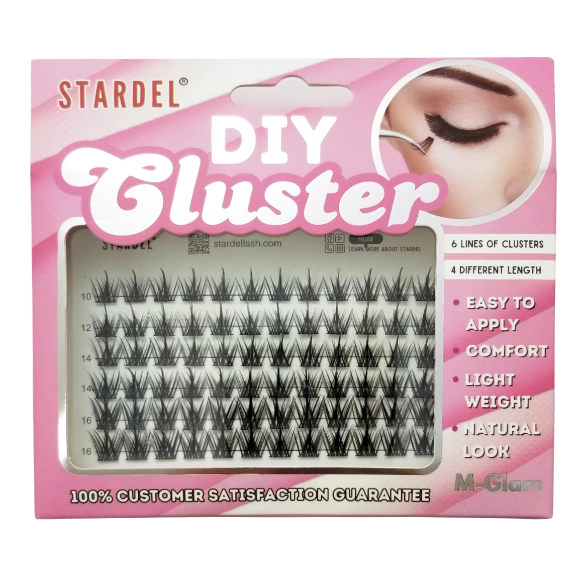 STARDEL_M-GLAM, DIY-CLUSTER (4 DIFFERENT LENGTH, 6 ROW)