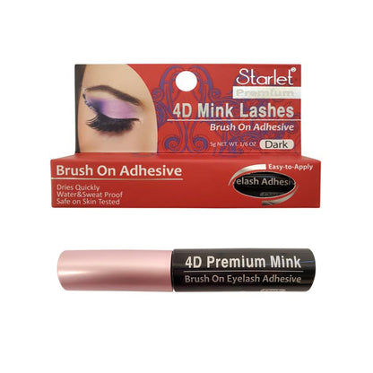 STARDEL Brush On 4D Mink Eyelash Adhesive 5g- DARK GLUE